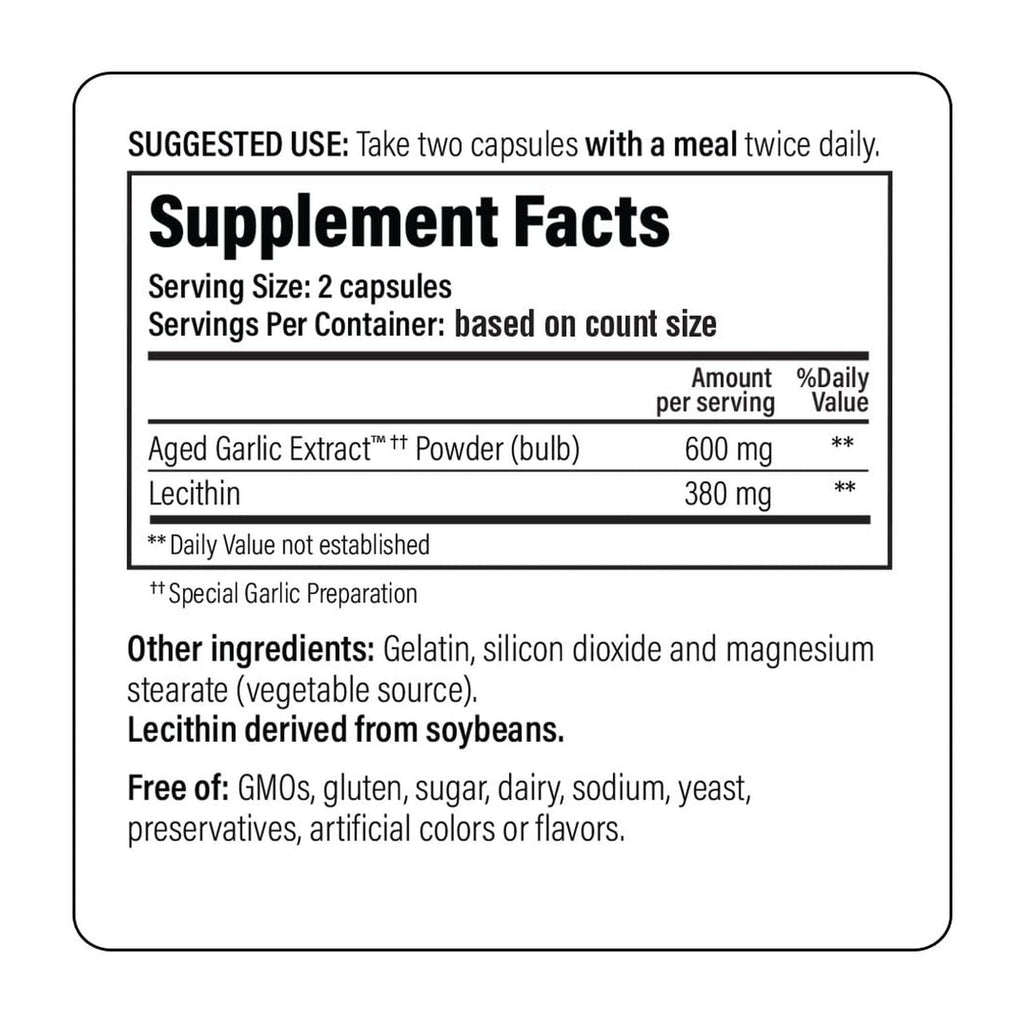 Kyolic Aged Garlic Extract Formula 104 - Cholesterol Health - Supports Overall Cardiovascular Health* - Odorless Aged Garlic Extract & Lecithin - GMO-Free, Gluten-Free - 300 Capsules (150 Servings)