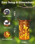 DIBIEECN Butterfly Solar Lanterns Outdoor Waterproof, Gifts for Women