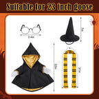 Tmovjxv 4 Pcs Halloween Wizard Porch Goose Outfit, Lawn Porch Goose Clothes