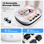 KNQZE Collapsible Foot Spa Bath with Heat & Remote Control, Bubble Massage, Temperature Control, Red Light (Black)
