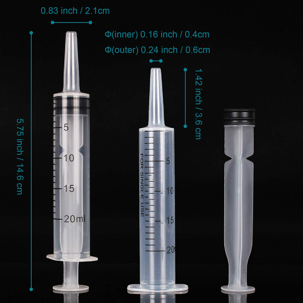 20ml Plastic Oral Syringe Without Needle for Liquid Lab Medicine Dropper