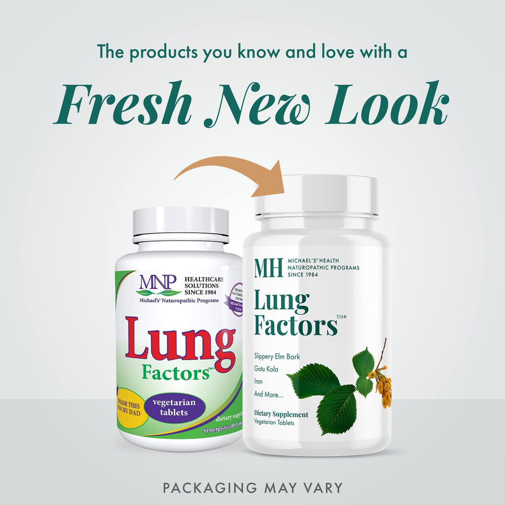 Michael's Health Naturopathic Programs Lung Factors - 60 Vegetarian Tablets - Nutrients for Lung Function - With Vitamin D, Calcium, and Magnesium - Kosher - 20 Servings