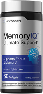 Horbäach Memory IQ Brain Support Supplement | 60 Softgels