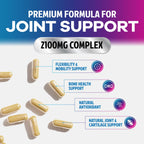 Glucosamine Chondroitin MSM Complex - 3X Strength Joint Support Supplement with Glucosamine Sulfate, Turmeric, Boswellia - For Cartilage, Mobility & Flexibility - Bottled in USA, 240 Capsules