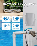 BN-LINK Pool Pump Timer, Heavy Duty Outdoor Smart Wi-Fi Timer Box, 2HP 40A Max, 120, 240, 277 VAC, for Pool Pump, Water Heater, Fans, SPA, Compatible with Smart Phone, Alexa, Google Assistant
