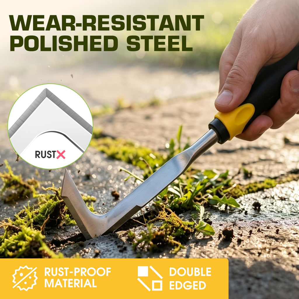 SWANSOFT Crack Weeder – Heavy Duty Stainless Steel Crevice Weeding Tool