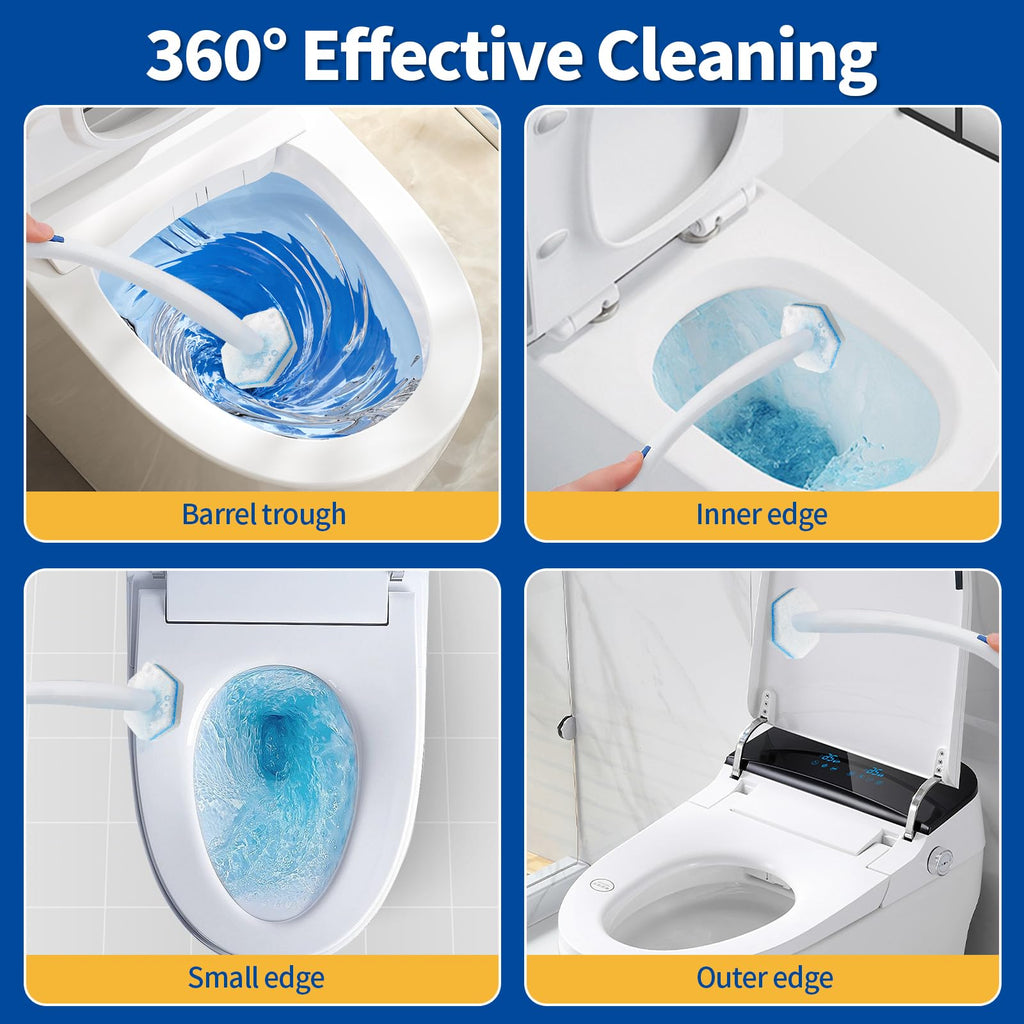 Swilsweep 40 Count Toilet Bowl Wand Refills, Disposable Toilet Cleaner Refills, Disposable Wand Heads Compatible with Clorox and the Most Toilet Brushes