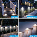 Peasur Solar Outdoor Lights, [8 Packs] Motion Sensor Security Lights with 3 Lighting Modes Wall Lights Waterproof Solar Powered Lights for Garden Yard, Brown