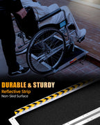 VNN Portable Wheelchair Ramp 2FT, Non-Slip Aluminum Ramps for Wheelchairs for Home, Handicap Wheelchair Ramps for Home Steps, Aluminum Loading Dock Plates