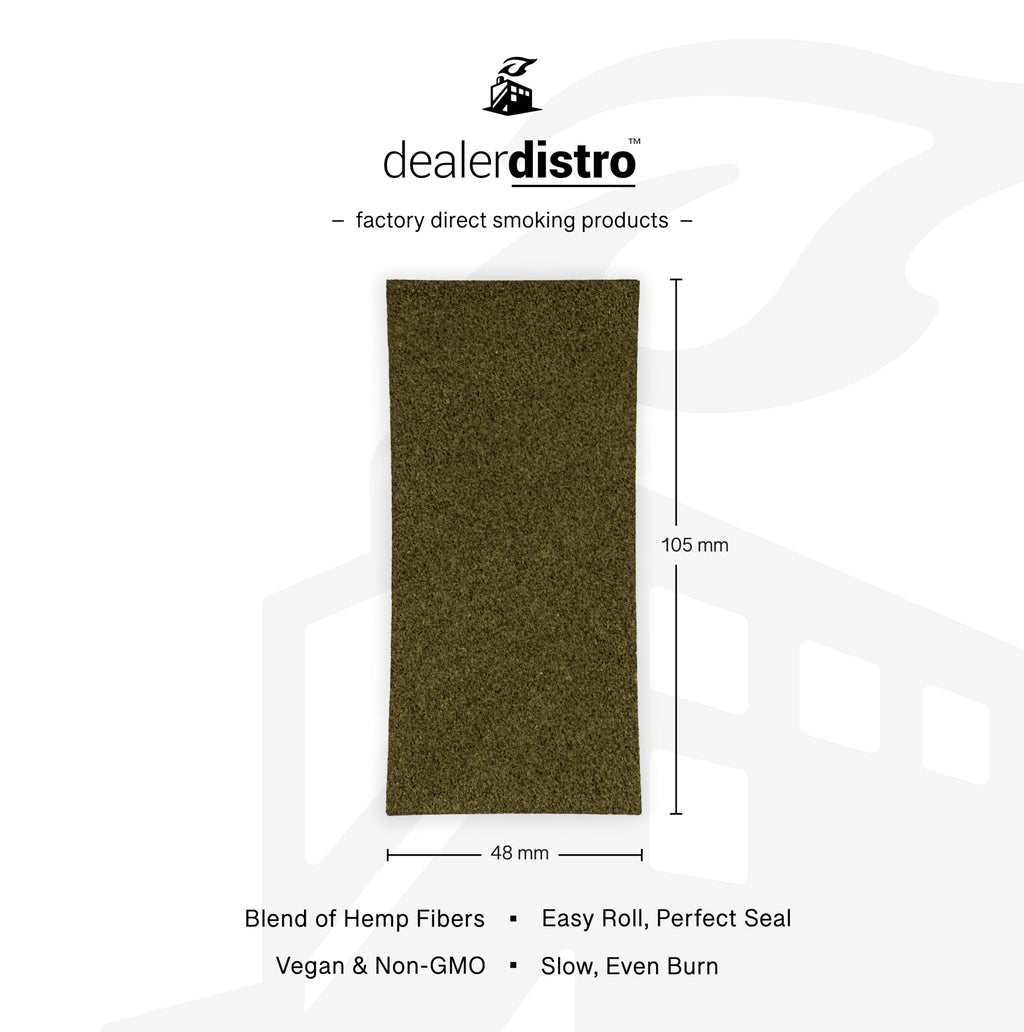 Dealer Distro Natural Hemp Wraps | Bulk Packed Flat | 4 pouches with 25 wraps each | 100 wraps per box