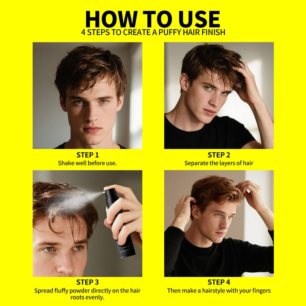 Gowwim Texture Powder, Instant Oil Control & Matte Finish Hair Texture Styling Volume Powder Long-Lasting Volume for Men & Women Volumizing Short Nozzle Uniform Distribution