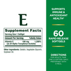Nature's Bounty Vitamin E Pills and Supplement Softgels, Supports Antioxidant Health, 400iu, 120 Count (Pack of 3)