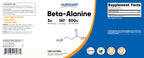 Nutricost Beta Alanine Powder 500 Grams (1.1lbs) - Pure Beta Alanine, Gluten Free & Non-GMO