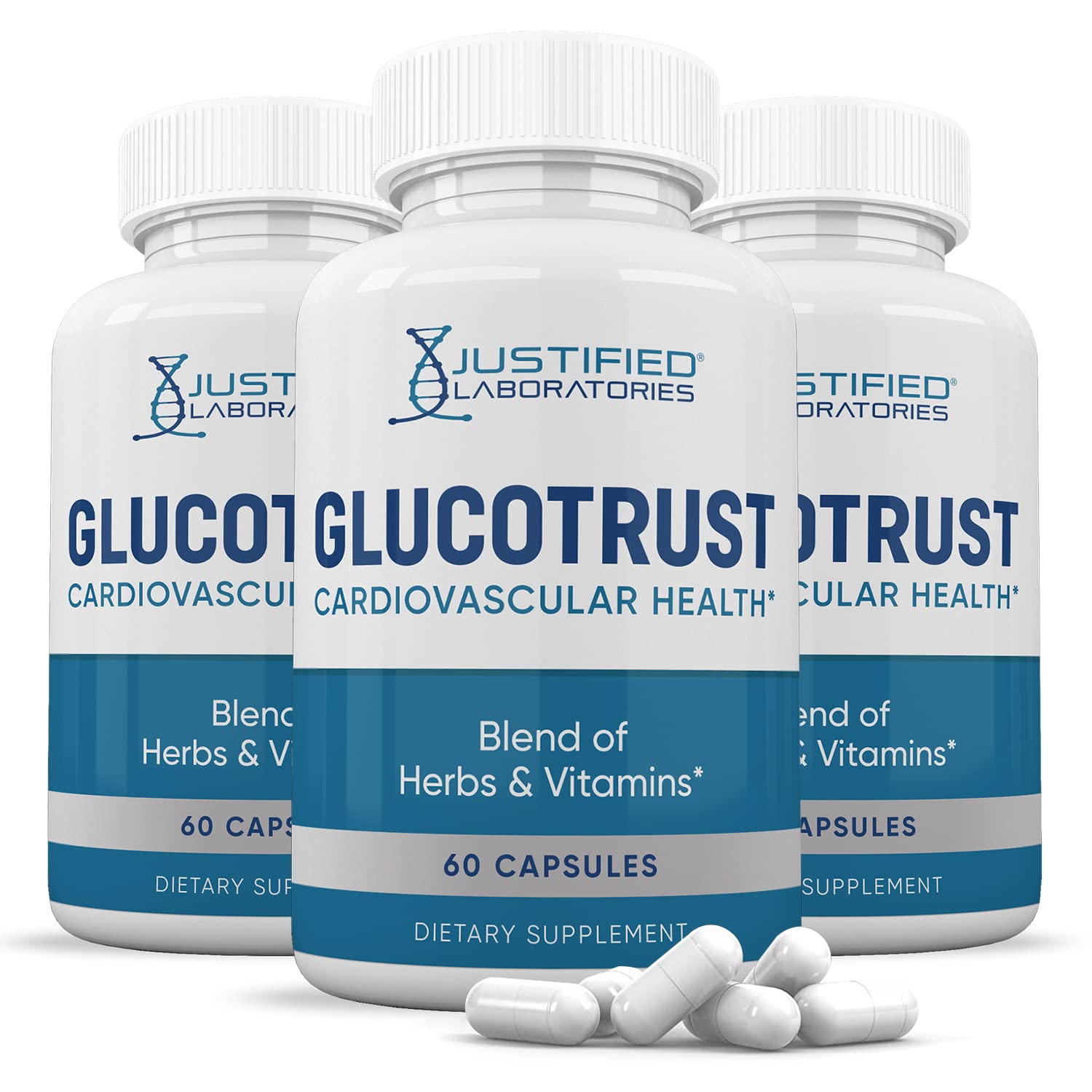 (3 Pack) Glucotrust Advanced Formula 688MG Supplement Pills 180 Capsules