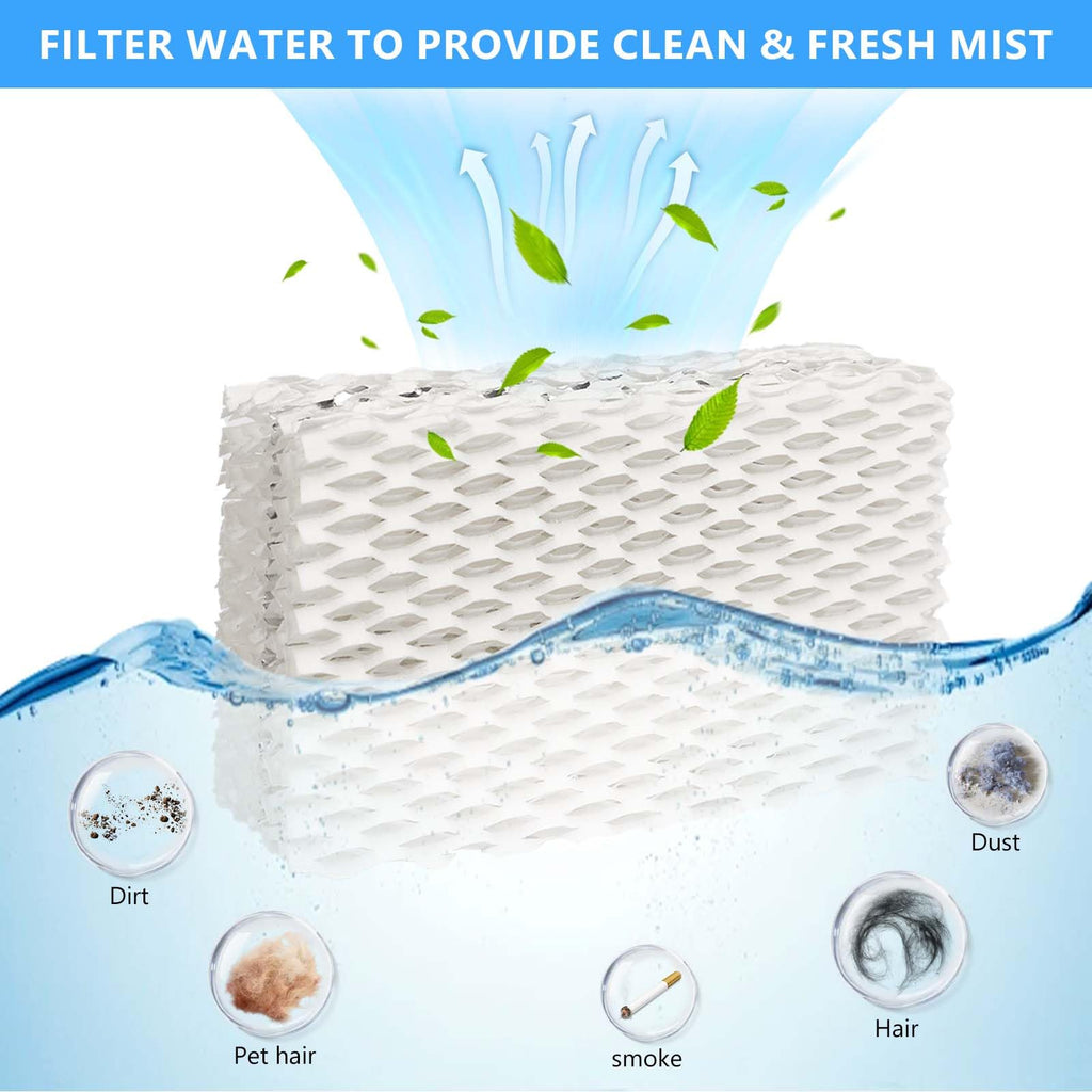 8 Pack Wf813 Eqwf813 Humidifier Filters Compatible with Equate Eqwf813 Eq-2119-Ul Relion RCM-832 RCM-832N ProCare PCCM-832N Cool Mist Humidifier Replacement Filter, White