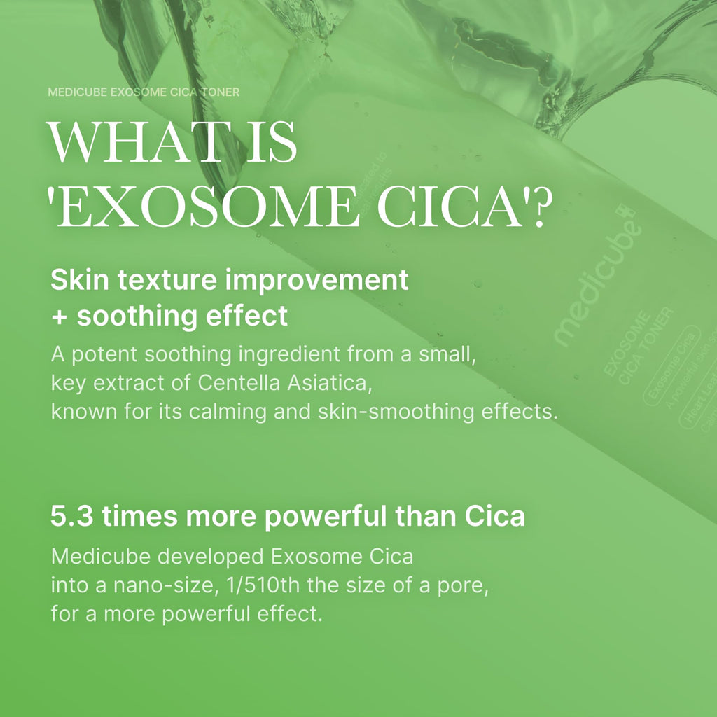 medicube Exosome CICA Toner | Daily Soothing Toner with Exosome CICA, Heartleaf, Tea Tree, 12 Kinds of CICA | Low Irritation, Sebum Care Korean Skin Care, for Stressed Skin (210ml / 7.10 fl.oz.)