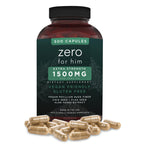 California Basics Fiber Supplements for Men (500 Count) - Daily Dietary Chia Flaxseed Psyllium Husk Vegan Capsules - High Fiber Supplement Pills Zero for Him Extra Strength Pills
