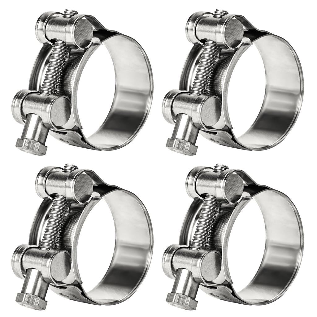 4 Pack Sieqioor T-Bolt Hose Clamps 304 Stainless Steel 20-22mm