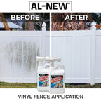 AL-NEW Outdoor Cleaner Combo Pack of 2 | Versatile Outdoor Cleaner Perfect For Use On Vinyl Siding, Composite Decking, Wood Fences, Outdoor Patios, Gutters, & More (Outdoor Cleaner Hose-End Combo Pack)