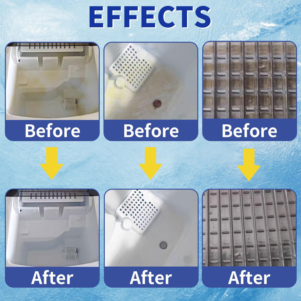 STREALE Ice Machine Cleaner Kit - 30Pack Ice Maker Cleaner Tablets - 10Pcs Pipe & Crevice Brush Set - Commercial & Portable Countertop Icemaker Cleaning Solution