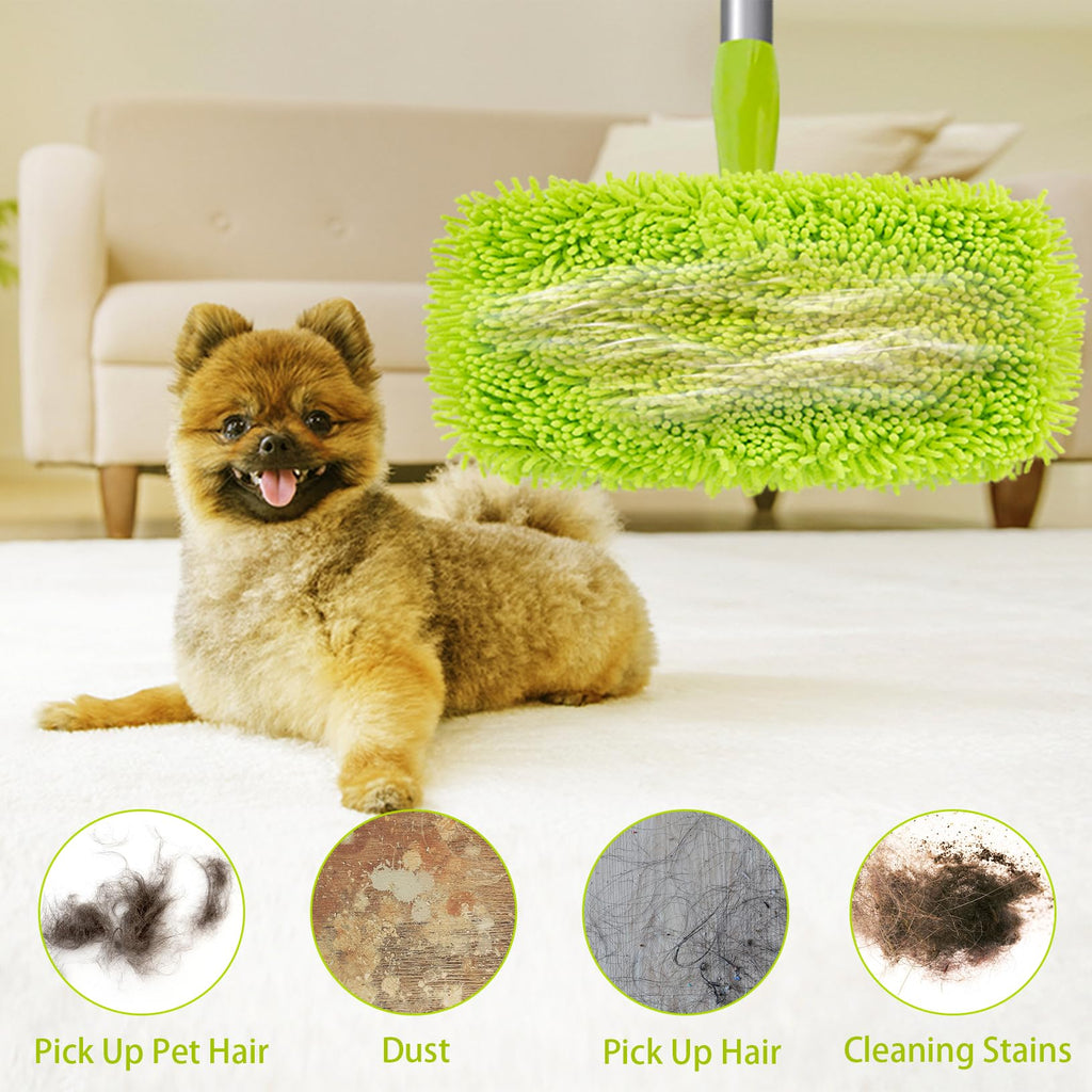 Unoutur Reusable Dry Sweeping Cloths Microfiber Wet Mop Pads Compatible with Swiffer Sweeper Mop Replacement Sweeping Mopping pad Refills for Hardwood Surface Floor Cleaning (8PCS)