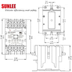 SunLee 3 Pole 40 Amp contactor 120V coil UL DP Contactor HVAC Contactor A2L Compliant 42CF35AF equivalent