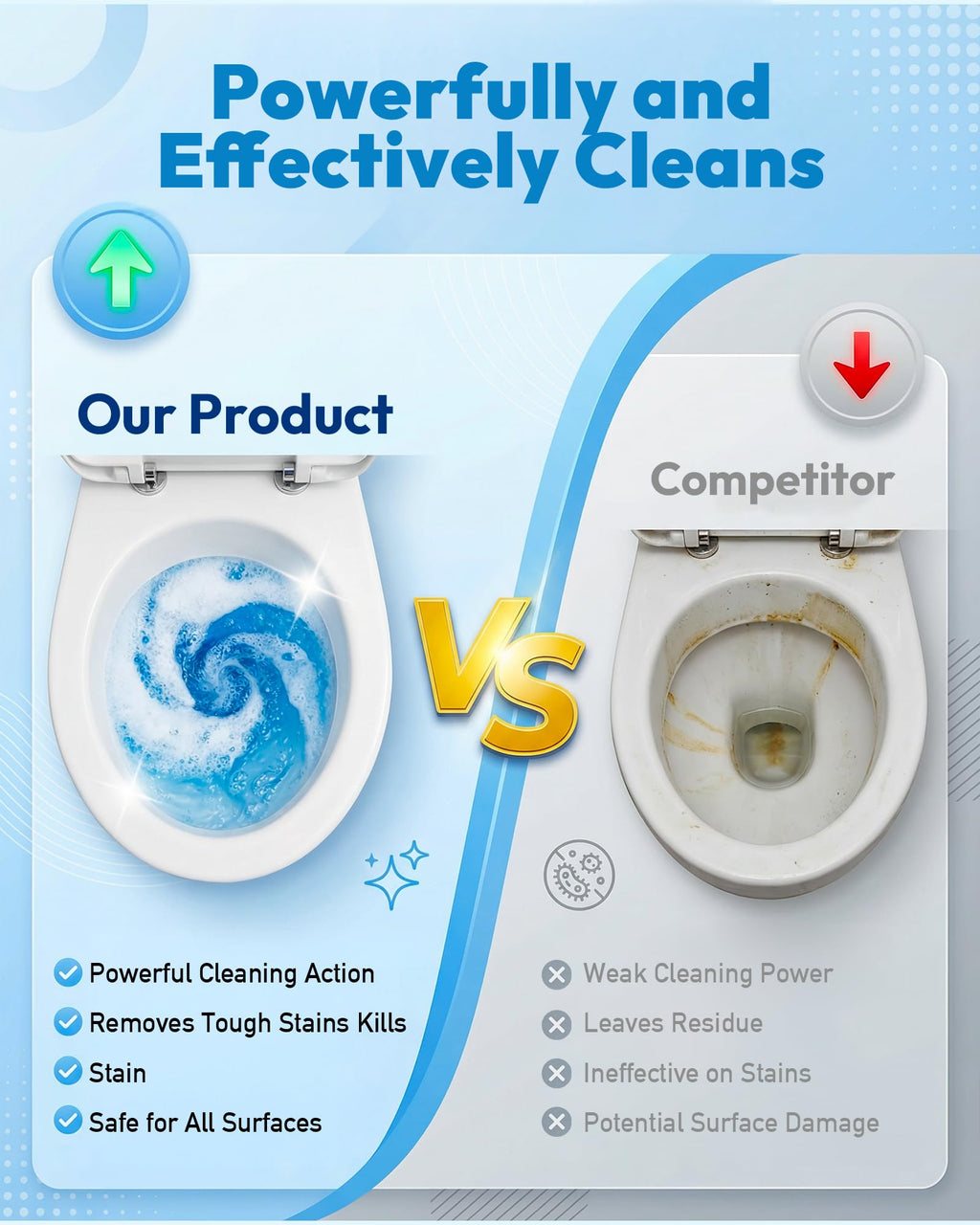 Disposable Toilet Wand Refill Compatible with Clorox Toilet Brush, 50 Count Disposable Heads for Deep Cleaning