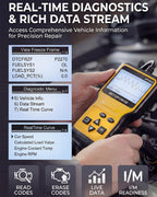 MOTOPOWER MP69033 Car OBD2 Scanner Code Reader Engine Fault Scanner CAN Diagnostic Scan Tool for All OBD II Protocol Cars Since 1996, Yellow