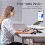 Gogoonike Adjustable Laptop Stand for Desk, Metal Laptop Riser Holder