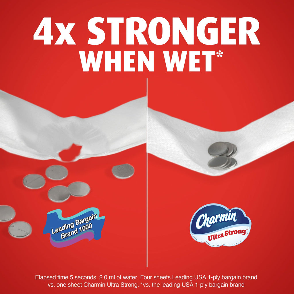 Charmin Ultra Strong Toilet Paper, 6 Mega = 24 Regular Rolls, 2-Ply, White