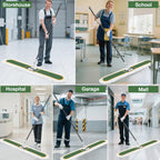48" Commercial Dust Mop for Floor Cleaning with 2 Cotton Mop Pads