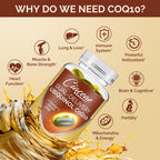 Ubiquinol CoQ10 600 MG Softgels with Omega-3 & Shilajit & PQQ, Advanced Dual-Delivery Coenzyme-Q10, Active CoQ10 Ubiquinol Supplement for Fertility, Antioxidant, Heart, Brain & Energy, 120 Servings
