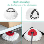 10 PCS Spin Mop Replacement Head,100% Microfiber Mop Heads Replacements Compatible with Cedar Easywring 1-Tank System, 360 Degree Round Mop Refills for Easy House Cleaning Floor Mopping