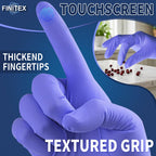 FINITEX Disposable Nitrile Exam Gloves 1000 PCS - 3.2mil Ice Blue Powder-free Latex-Free Examination Home Cleaning Food Gloves (L)