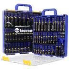 Facoow 55PCS Impact Nut Driver Set Magnetic, SAE&Metric Nut Drivers, Deep Impact Nut Drivers, Impact Socket Adapters, Wing Nut Driver, Power Bit,Quick Release Extension, Pivoting Nutsetter,Storage Box