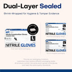 Supmedic Soft Max Disposable Nitrile Exam Gloves, Powder-Free Black 100 (L)