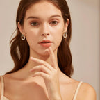 Hothink H Stud Earrings 14K Gold Plated Earrings Enamel Earrings Dainty Stud Earrings for Women Birthday Gifts for Women (Gold-Black)