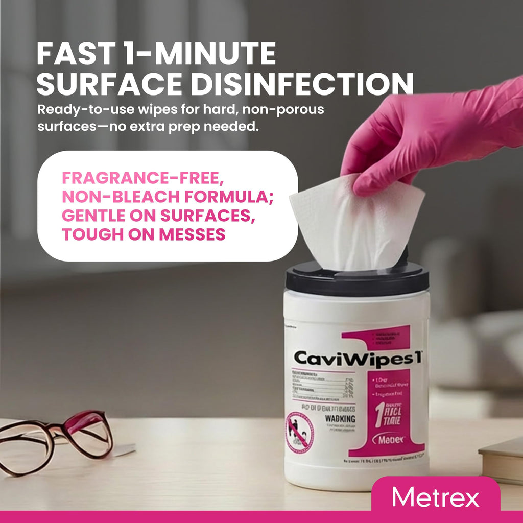 Metrex CaviWipes1 Disinfecting Wipes, 6x6.75 in, 160 Ct