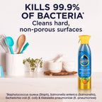 Pledge Antibacterial Multisurface Cleaner Spray, Wood Furniture, Stainless Steel, and Electronics Cleaner, Sanitizes as Cleans, Remove Dust and Messes - Fresh Citrus Scent, 9.7oz, Pack of 3