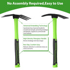 NAUKII 2pcs Garden Tools Comfortable Handle Hoes for Garden Work Carbon Steel Outdoor Tools