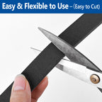 Self Adhesive Foam Tape Weatherstrip 1in x 3/8in x 33Ft High Density Foam Insulation Strips Foam Seal Weather Stripping with Strong Adhesive for Door and Window Sound Isolation Soundproofing