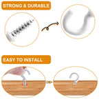 Biaungdo Ceiling Cup Hooks, 5/8", White, 100 Pcs