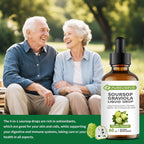 Soursop Graviola Liquid Drop for Cell Support & Regeneration, Immune System and Gut Health Support, Soursop Bitters Liquid, Herbal Goodness, Sugar/Gluten Free, Natural Flavor, 4 Fl Oz, 2 Pack