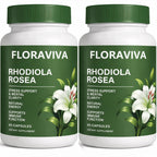 Floraviva Rhodiola Rosea Capsules | 500mg Rhodiola Rosea Extract Supplement for Stress Support, Mental Focus & Energy, Immune Function, Non-GMO, 60 Capsules