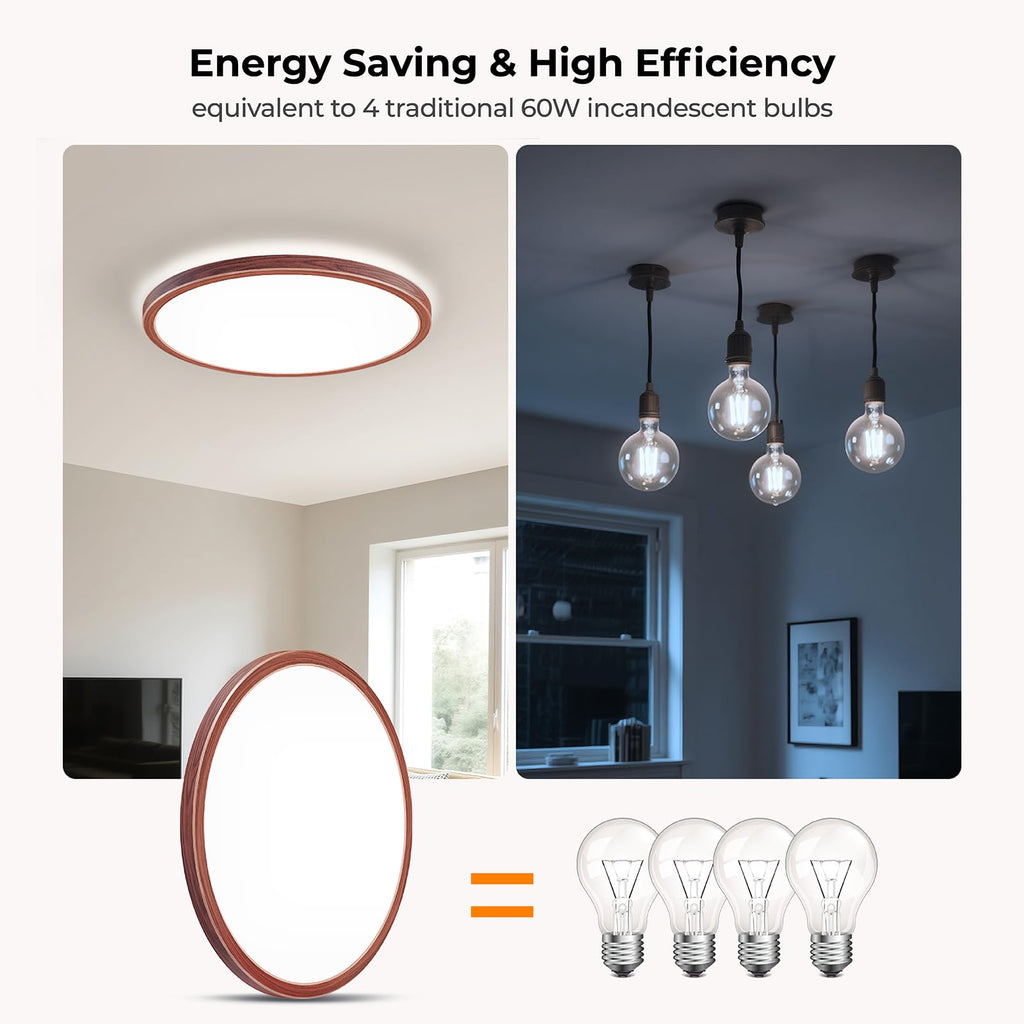 BLNAN Dimmable LED Flush Mount Ceiling Light Fixture with Remote Control, 12Inch 3000K-6500K Light Color Adjustable, Modern Ultra-Thin Ceiling Lamp for Bedroom Kitchen, Wired