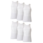 Hanes Men Tank Top Undershirt Pack, Cool & Breathable Cotton, Moisture-Wicking Ribbed Tanks for Men, White - L