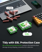 EBL 24 Sets AA AAA Batteries Combo with 12-Pack AA 2800mAh & 12-Pack AAA 1100mAh 1.2V Rechargeable Batteries