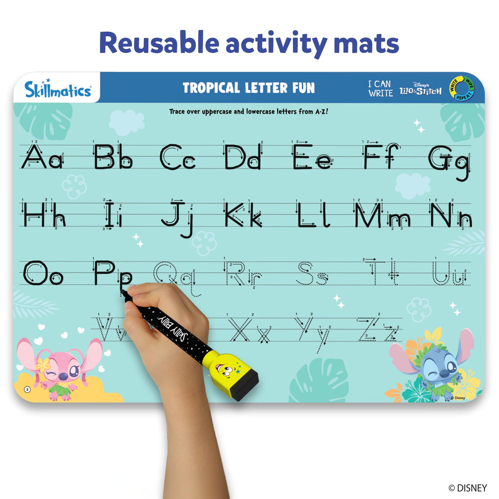 Skillmatics I Can Write Disney's Lilo & Stitch - Reusable Preschool Learning Activities, Educational Toy and Game, Back to School Supplies, Gifts for Students, Kids, Toddlers Ages 3, 4, 5, 6
