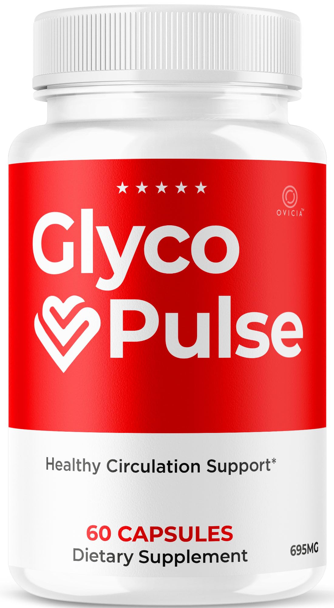 Glyco Pulse Capsules - Official GlycoPulse Pills Advanced Premium Formula Support Maximum Strength, All Natural Ingredients Vitamins for Overall Health & Wellness, 60 Capsules for 1 Month