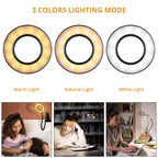 Woputne Desk Clip on Lamp for Reading Home Office, with 5V 2A Adapter, 10 Dimmable Brightness 3 Modes, Clamp Reading Light for Bed Headboard, Craft (Black)…